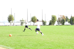 サッカー競技の様子